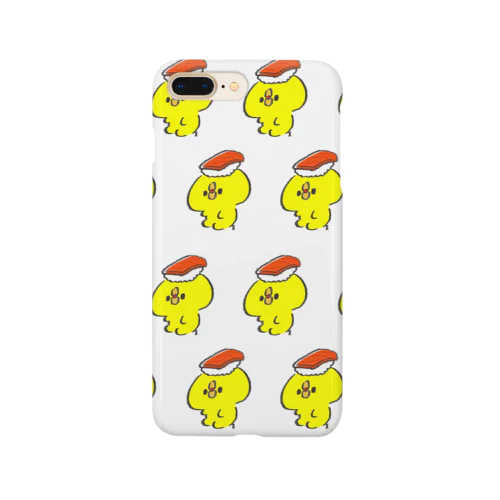 頭の上に寿司を乗せて正座してるひよこ Smartphone Case