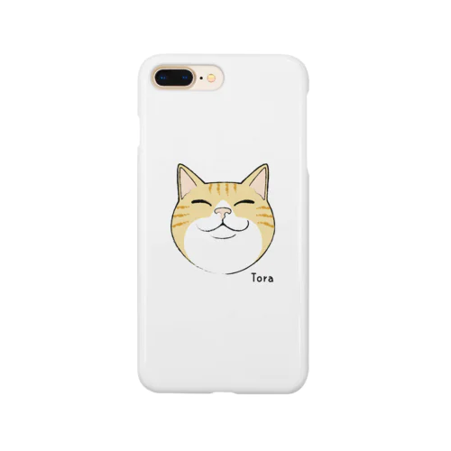 ほほえみ猫　スマートフォンケース（トラ／茶） Smartphone Case