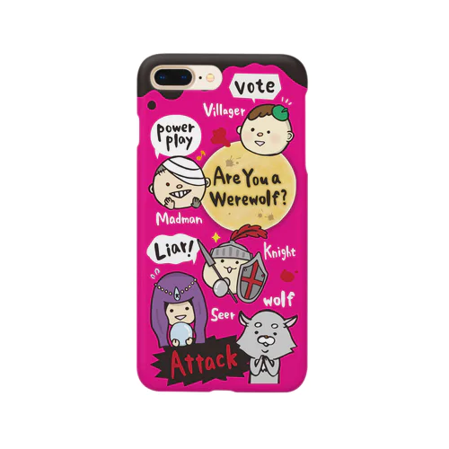 ゆるかわ人狼くんPPピンク Smartphone Case