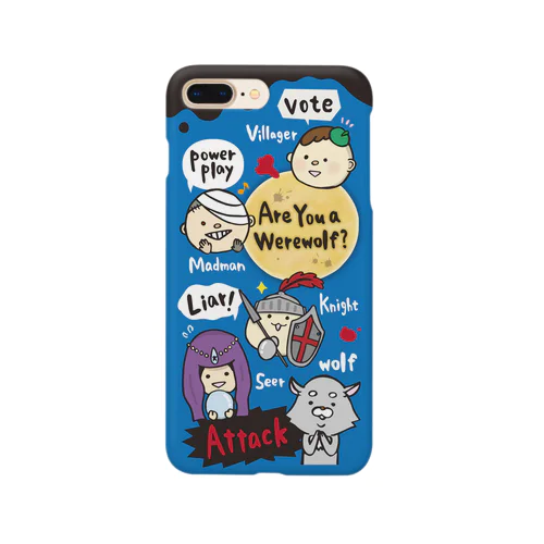 ゆるかわ人狼くん吊り回避ブルー Smartphone Case