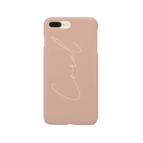 《名入れ可》くすみcolor  coral  by ppp.. Smartphone Case