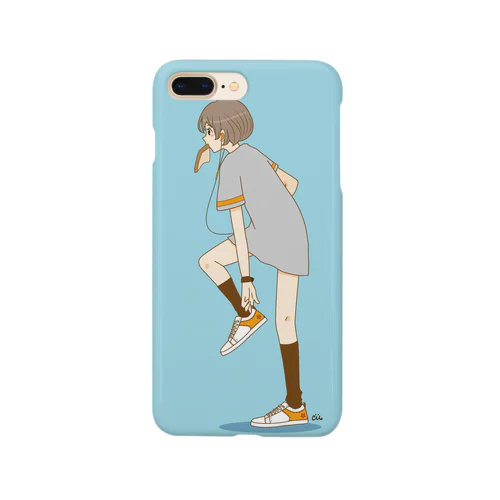 パン食い女子 スカイブルー Smartphone Case