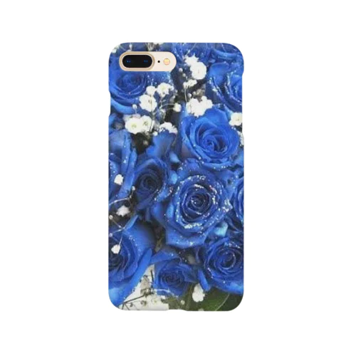 Rose (blue) スマホケース