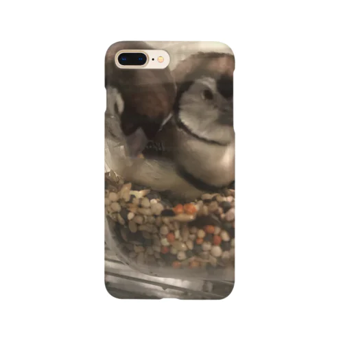 餌箱に凸するカノコスズメ Smartphone Case