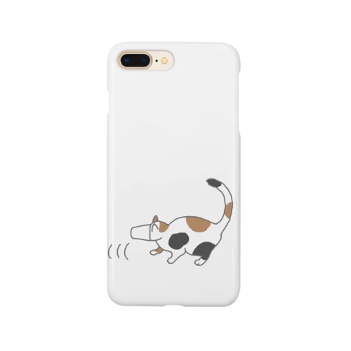 紙コップから頭が抜けず後ずさりする猫 Smartphone Case