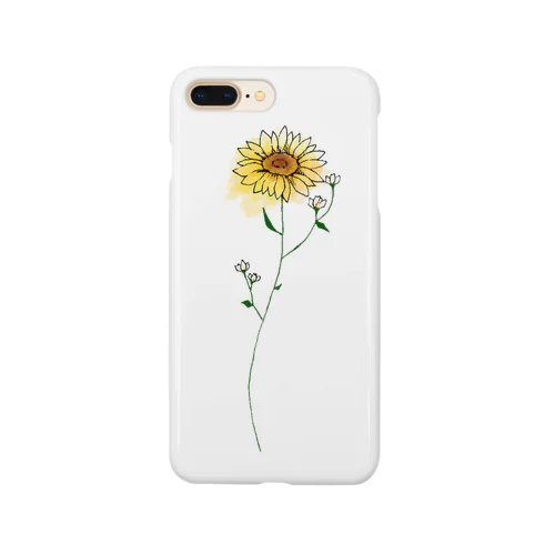 ひまわりとかすみ草 Smartphone Case