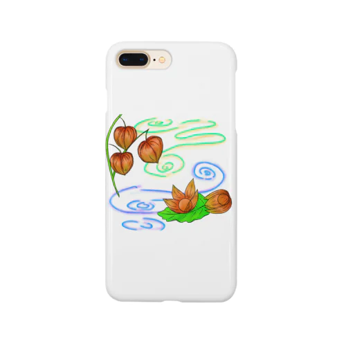 枝つきホオズキ 水紋（和柄）その2 Smartphone Case