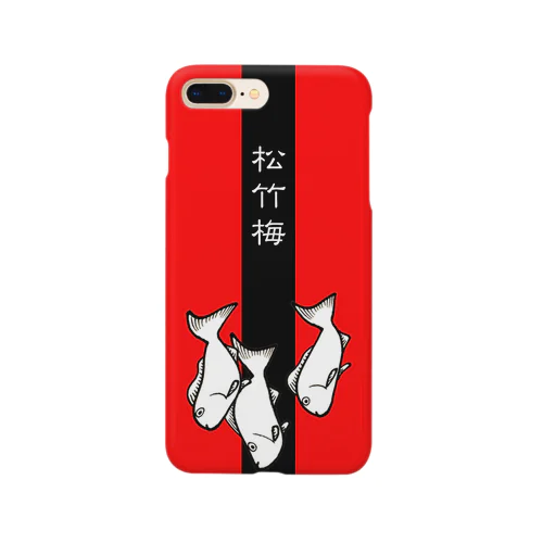 松竹梅 red & black スマホケース