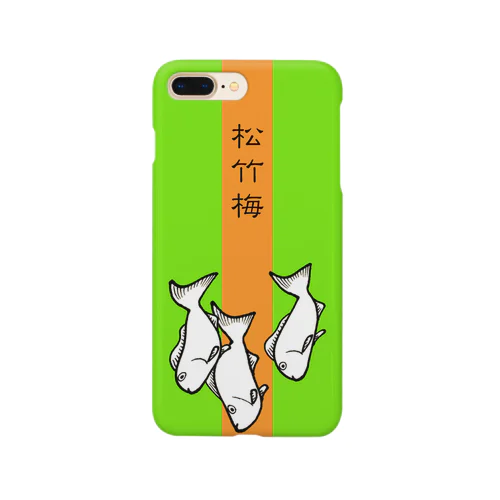 松竹梅 green & orange スマホケース