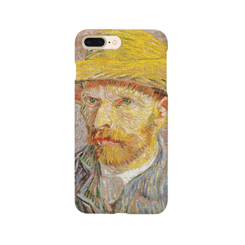 ゴッホ / 1887 / Self-Portrait with Straw Hat Vincent van Gogh スマホケース