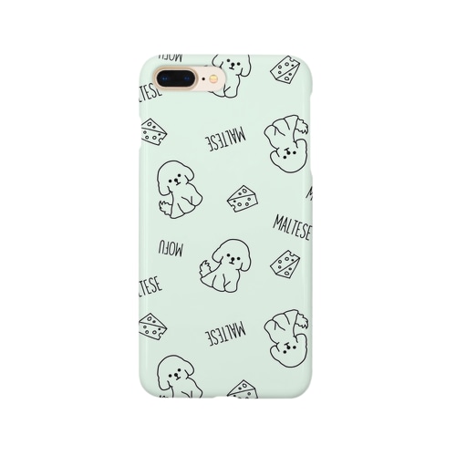 もふもふマルチーズ（ブルー） Smartphone Case
