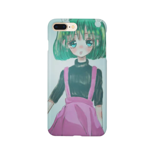 ハーフツインテの緑髪 Smartphone Case