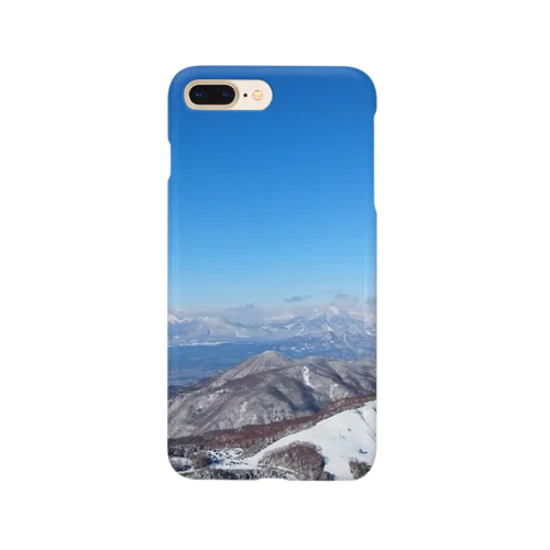 雪山と青空 スマホケース