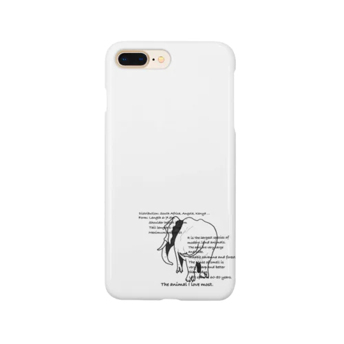 data Tシャツ（African elephant） Smartphone Case