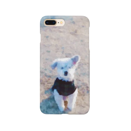 芝生のおじい犬（水彩調） Smartphone Case