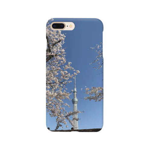 スカイツリーと隅田川の桜 Smartphone Case