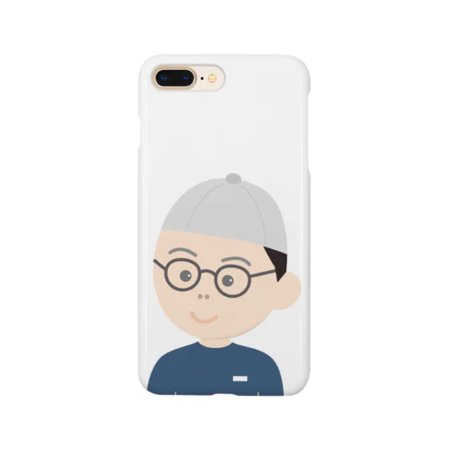 顔イラスト（男.帽子） Smartphone Case