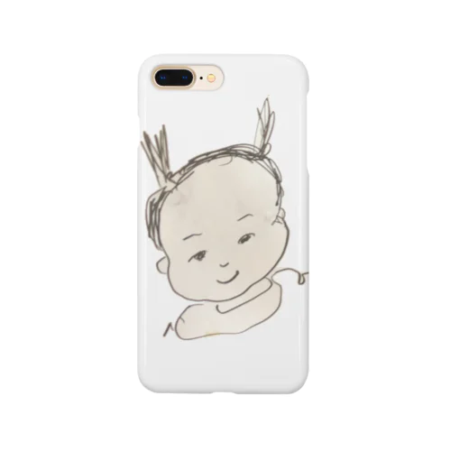 娘の似顔絵 Smartphone Case