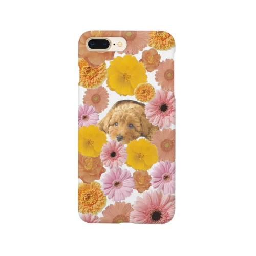 花とトイプードル Smartphone Case