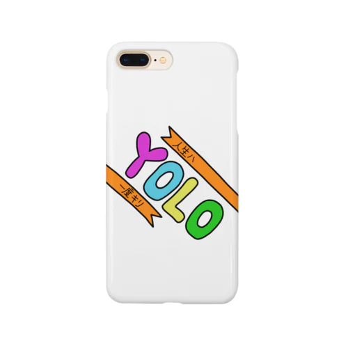 YOLO white スマホケース