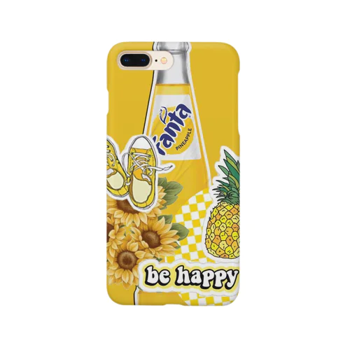 be happy yellow スマホケース