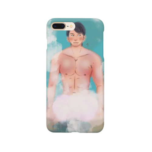 湯煙の中の男 Smartphone Case