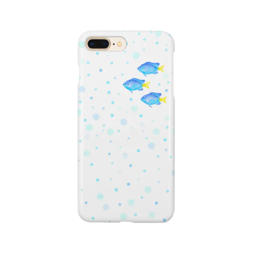 【海水魚】シリキルスズメダイと水玉 Smartphone Case