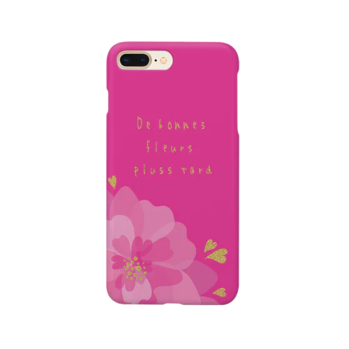 Pink flower スマホケース