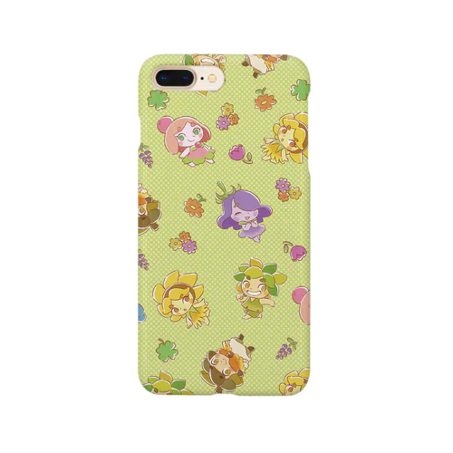 チエリちゃんとなかまたち  手描き風　グリーン Smartphone Case