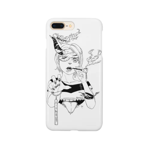 八つの枢要罪（モノクロ） Smartphone Case