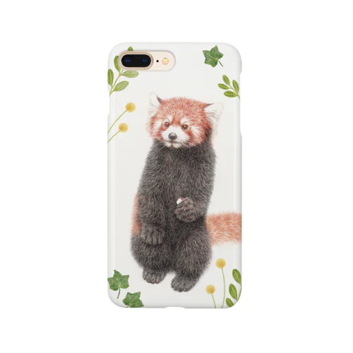 レッサーパンダのスマホケース（りんご） Smartphone Case