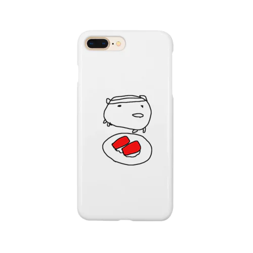 寿司を振る舞うねこです Smartphone Case