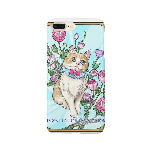 春の花々と猫　Fiori di Primavera Ⅰ Smartphone Case