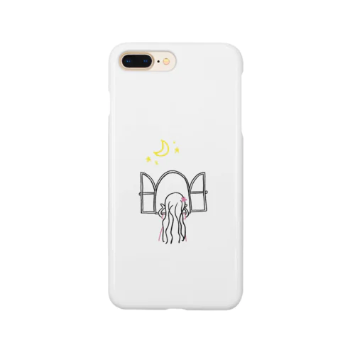 月を見る少女 Smartphone Case