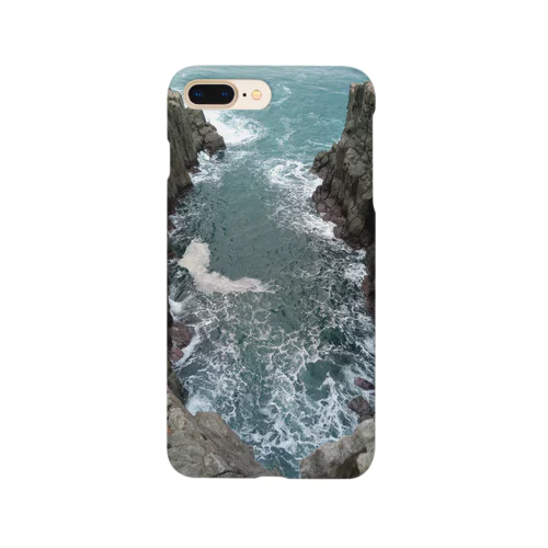 崖　荒波　海岸 Smartphone Case