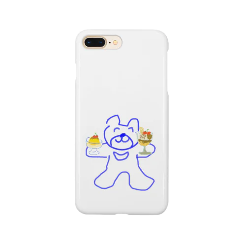 クマのぬいぐるみとパフェとプリン Smartphone Case