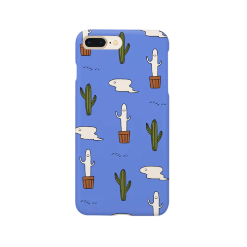 まねっこサボテン あお  コマくんとフキダシおばけ Smartphone Case