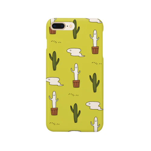 まねっこサボテン  きいろ   コマくんとフキダシおばけ Smartphone Case