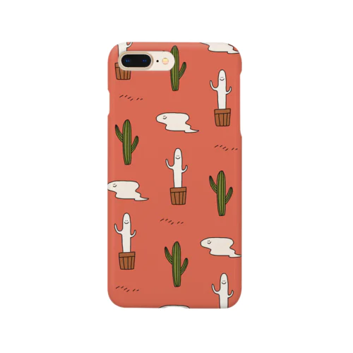 まねっこサボテン  あか   コマくんとフキダシおばけ Smartphone Case