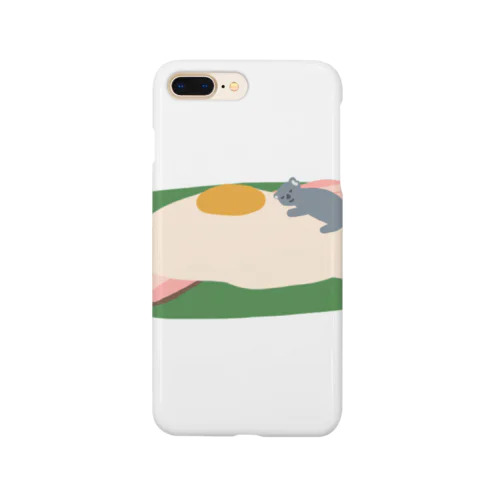 ベーコンエッグでだらだらするコアラ(皿) Smartphone Case