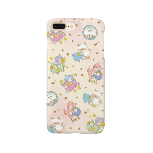 ねこ星座スマホケース／おひつじ座 Smartphone Case