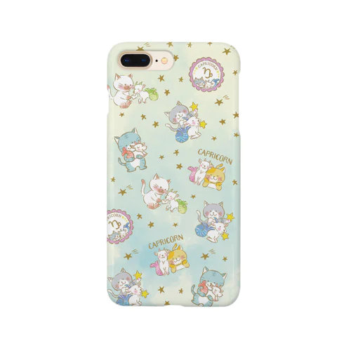 ねこ星座スマホケース／やぎ座 Smartphone Case