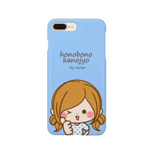 大人かわいいブルー Smartphone Case