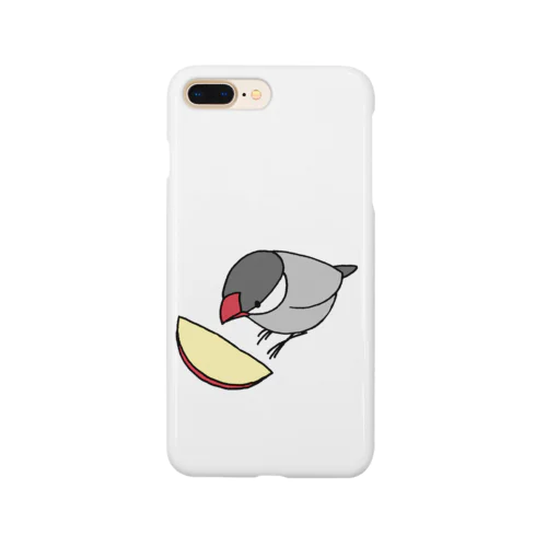 りんごを見つめる文鳥 Smartphone Case