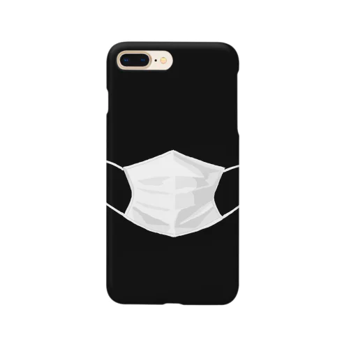 マスクするスマホ　ブラック Smartphone Case