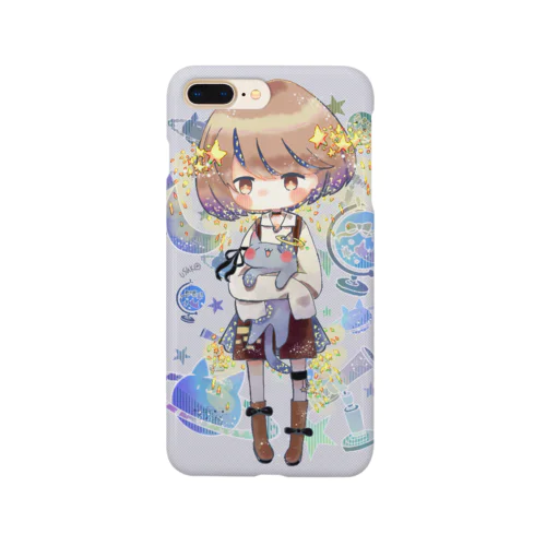 星の女の子　背景付き Smartphone Case