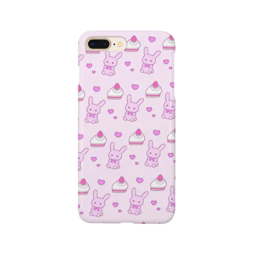 うさぎとイチゴのショートケーキ Smartphone Case