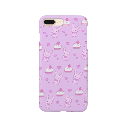 うさぎとイチゴのショートケーキ Smartphone Case