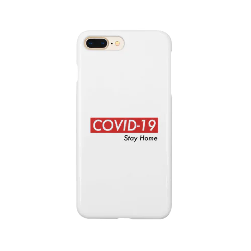 COVID-19 Stay Home ボックスロゴ Smartphone Case