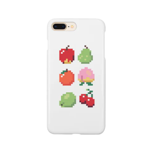 ドット絵フルーツ タテ スマホケース